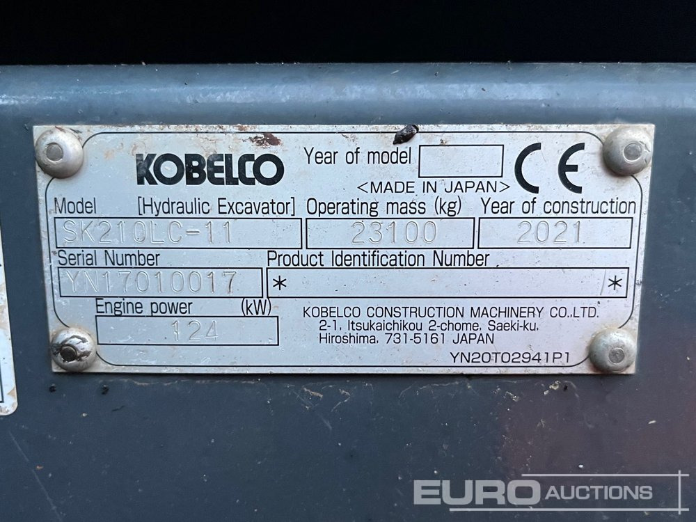 2021 Kobelco SK210LC-11 - Paletli ekskavatör: fotoğraf 3 2021 Kobelco SK210LC-11 - Paletli ekskavatör: fotoğraf 3