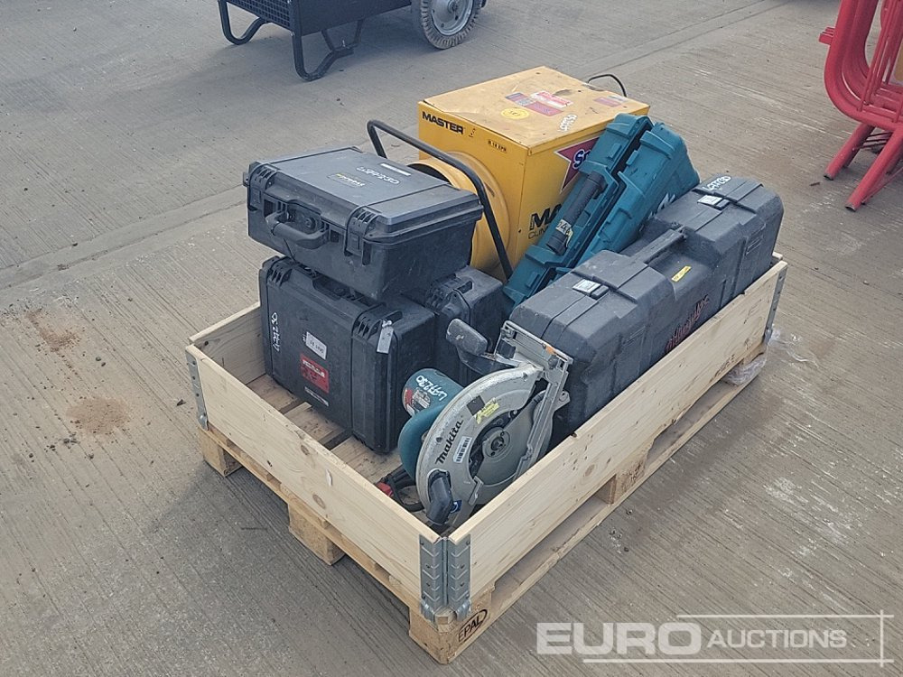 Probst FXAH120 Cordless Vacuum Lift (3 of), Makita 110 Volt Circular Saw, Makita Cordless Resipricating Saw, 415 Volt Masters Space Heater, 110 Volt Milwaukee Hammer Drill - İnşaat ekipmanı: fotoğraf 1 Probst FXAH120 Cordless Vacuum Lift (3 of), Makita 110 Volt Circular Saw, Makita Cordless Resipricating Saw, 415 Volt Masters Space Heater, 110 Volt Milwaukee Hammer Drill - İnşaat ekipmanı: fotoğraf 1