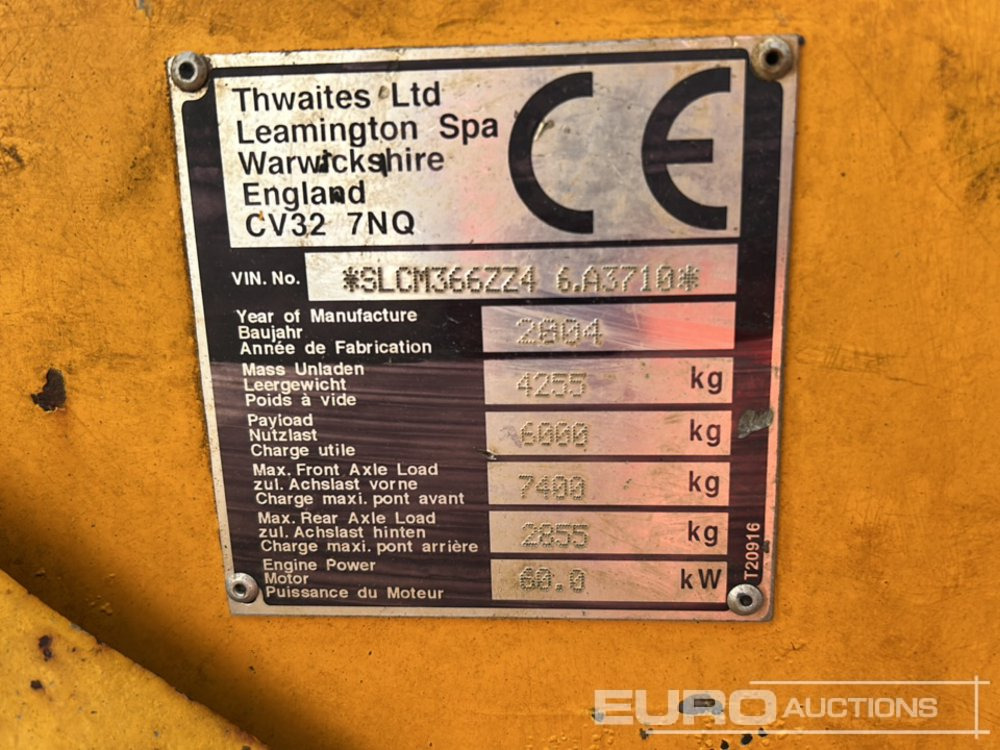 Thwaites 6 Ton Swivel Skip - Mini damperli kamyon: fotoğraf 5 Thwaites 6 Ton Swivel Skip - Mini damperli kamyon: fotoğraf 5