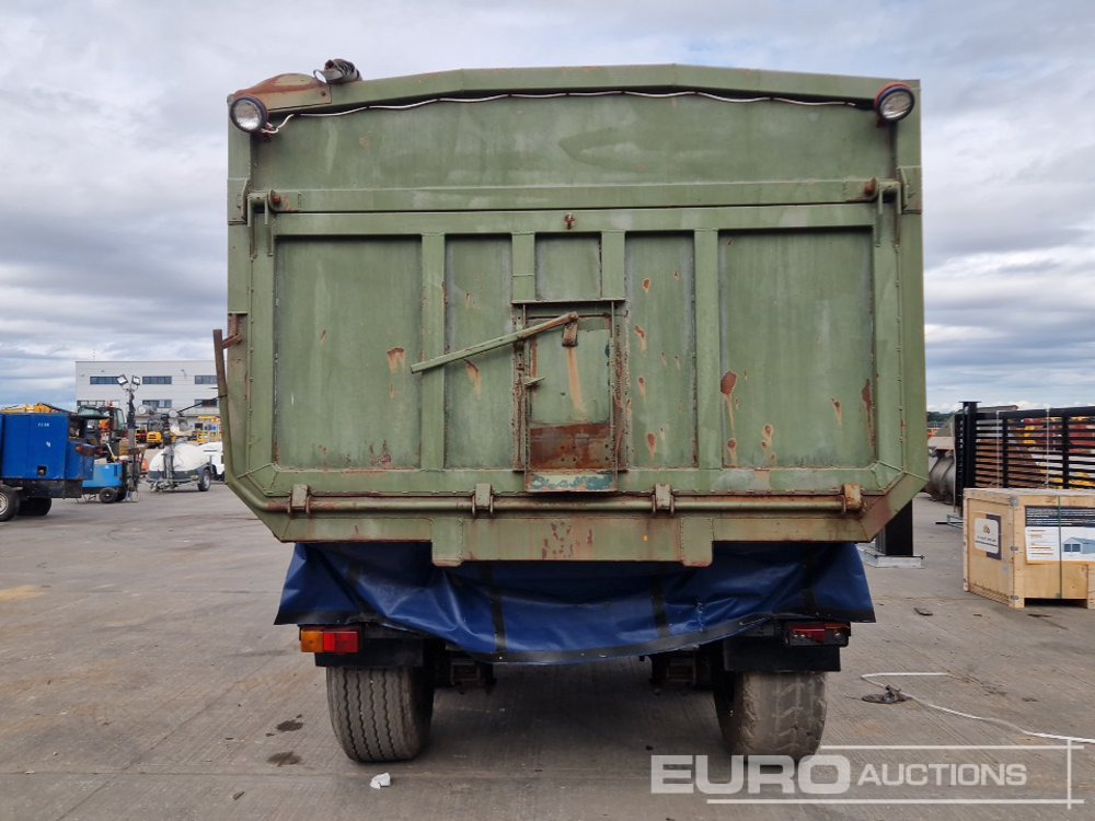 Twin Axle Drawbar Hydraulic Tipping Trailer, Easy Sheet - Traktör römorku: fotoğraf 4 Twin Axle Drawbar Hydraulic Tipping Trailer, Easy Sheet - Traktör römorku: fotoğraf 4
