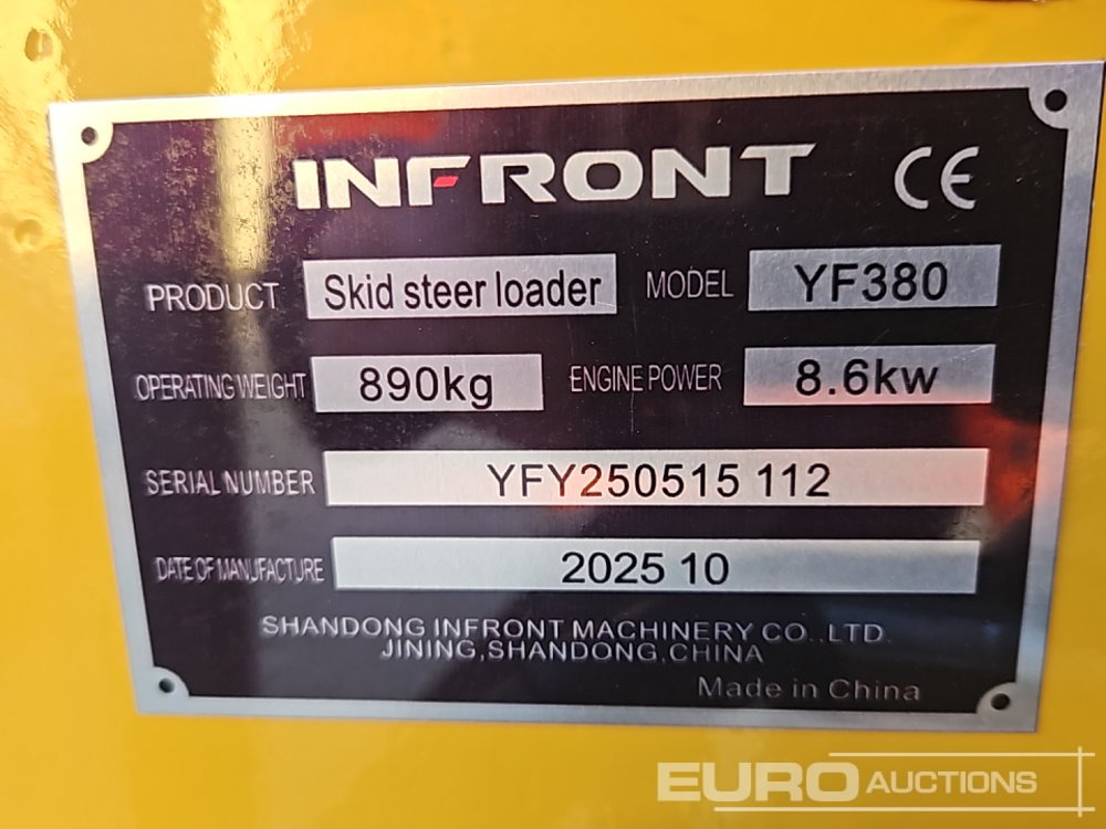 Unused 2025 Infront YF380 - Mini yükleyici: fotoğraf 1 Unused 2025 Infront YF380 - Mini yükleyici: fotoğraf 1