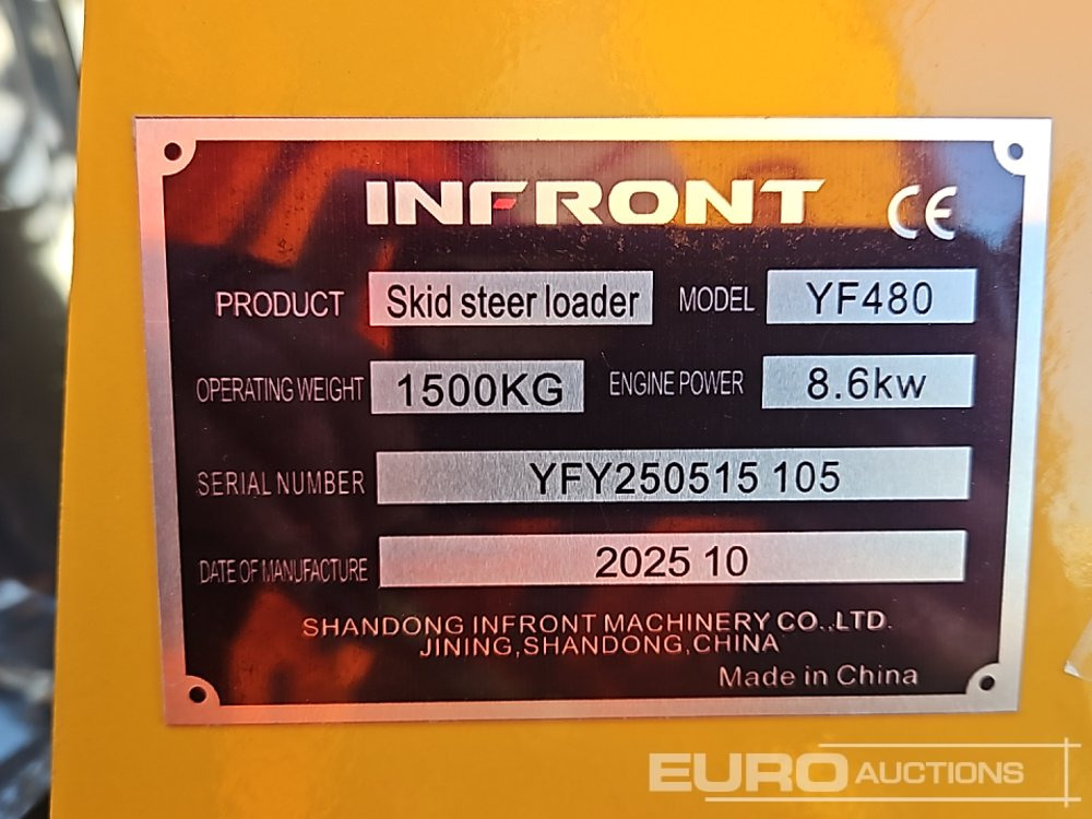 Unused 2025 Infront YF480 - Mini yükleyici: fotoğraf 1 Unused 2025 Infront YF480 - Mini yükleyici: fotoğraf 1