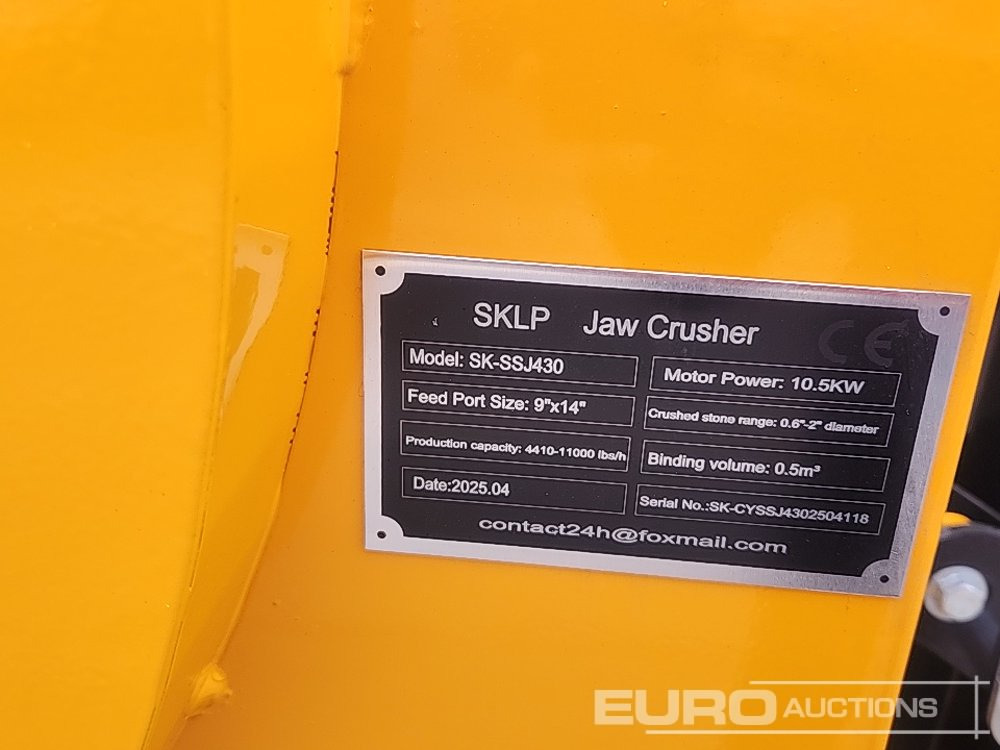 Konkasör tesisi Unused 2025 SKLP SK-SSJ430: fotoğraf 32