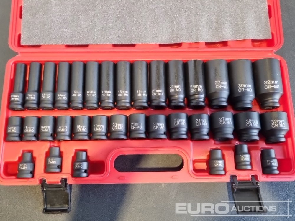 Unused Boss 1/2" 35pc Pneumatic Long & Short Sleeve Socket Set - Garaj ekipman: fotoğraf 5 Unused Boss 1/2" 35pc Pneumatic Long & Short Sleeve Socket Set - Garaj ekipman: fotoğraf 5