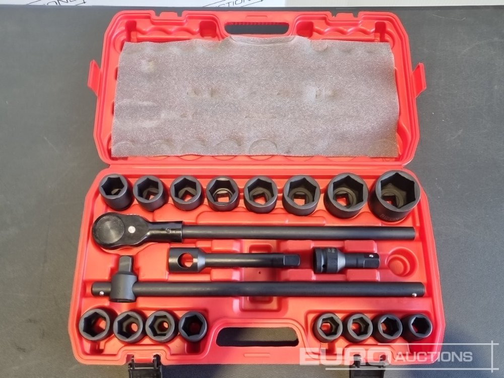 Unused Boss 3/4" 21pc Heavy Duty Pneumatic Socket Set, 4" Connecting Rod, 8" Connecting Rod, Quick Ratchet Wrench, 20" Sliding Rod - Garaj ekipman: fotoğraf 4 Unused Boss 3/4" 21pc Heavy Duty Pneumatic Socket Set, 4" Connecting Rod, 8" Connecting Rod, Quick Ratchet Wrench, 20" Sliding Rod - Garaj ekipman: fotoğraf 4
