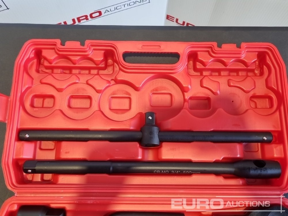 Unused Boss 3/4" 26pc Heavy Duty Pneumatic Socket Set, 4" Connecting Rod, 8" Connecting Rod Quick Ratchet Wrench, 20" Sliding Road, L Handle Sliding Head Extension Bar - Garaj ekipman: fotoğraf 5 Unused Boss 3/4" 26pc Heavy Duty Pneumatic Socket Set, 4" Connecting Rod, 8" Connecting Rod Quick Ratchet Wrench, 20" Sliding Road, L Handle Sliding Head Extension Bar - Garaj ekipman: fotoğraf 5