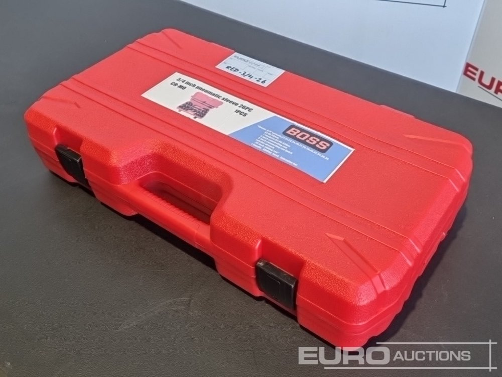 Unused Boss 3/4" 26pc Heavy Duty Pneumatic Socket Set, 4" Connecting Rod, 8" Connecting Rod Quick Ratchet Wrench, 20" Sliding Road, L Handle Sliding Head Extension Bar - Garaj ekipman: fotoğraf 3 Unused Boss 3/4" 26pc Heavy Duty Pneumatic Socket Set, 4" Connecting Rod, 8" Connecting Rod Quick Ratchet Wrench, 20" Sliding Road, L Handle Sliding Head Extension Bar - Garaj ekipman: fotoğraf 3
