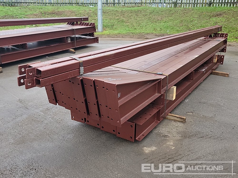 Unused Steel Frame Building 45’x30’x12’. 3no 15 Bays. 12.5° Roof Pitch. Purlin Cleats Spaced To Accept Fibre Cement or Steel Roof Sheets 8no Columns 178x102x19kg 8no Rafters 178x102x19kg 2no Roof Brac - Konut konteyneri: fotoğraf 1 Unused Steel Frame Building 45’x30’x12’. 3no 15 Bays. 12.5° Roof Pitch. Purlin Cleats Spaced To Accept Fibre Cement or Steel Roof Sheets 8no Columns 178x102x19kg 8no Rafters 178x102x19kg 2no Roof Brac - Konut konteyneri: fotoğraf 1