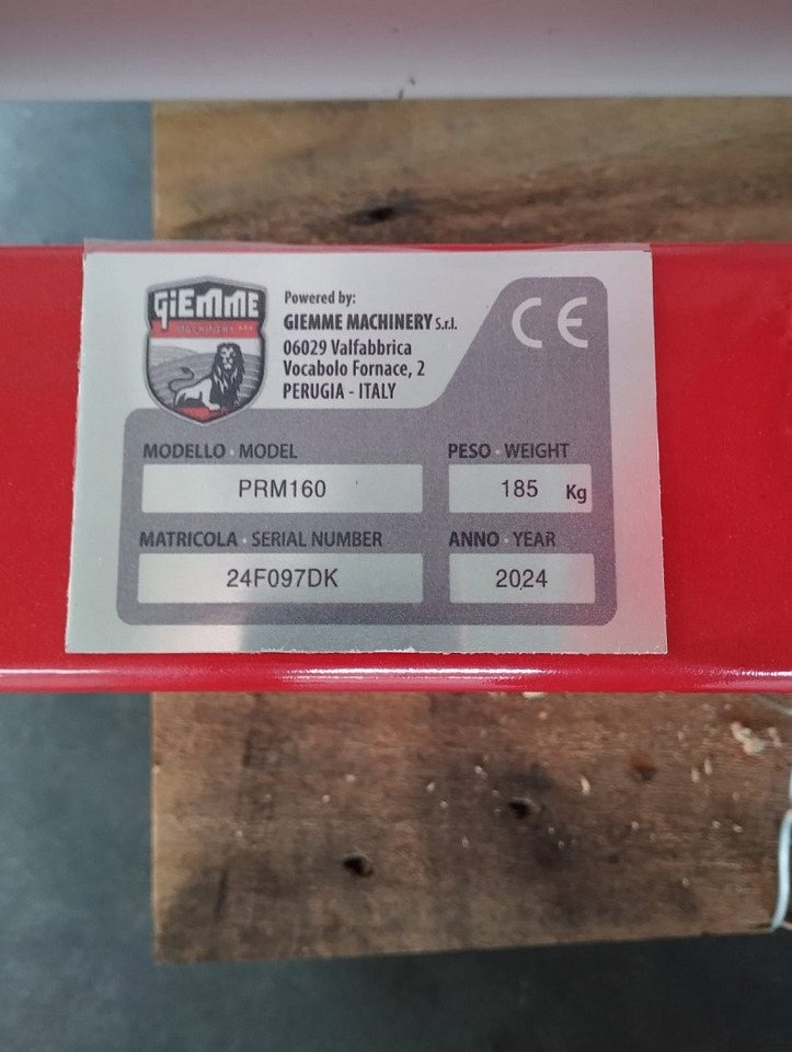 Pala posteriore Giemme PRM160 nuova - Kova - Tarım araçları: fotoğraf 2 Pala posteriore Giemme PRM160 nuova - Kova - Tarım araçları: fotoğraf 2