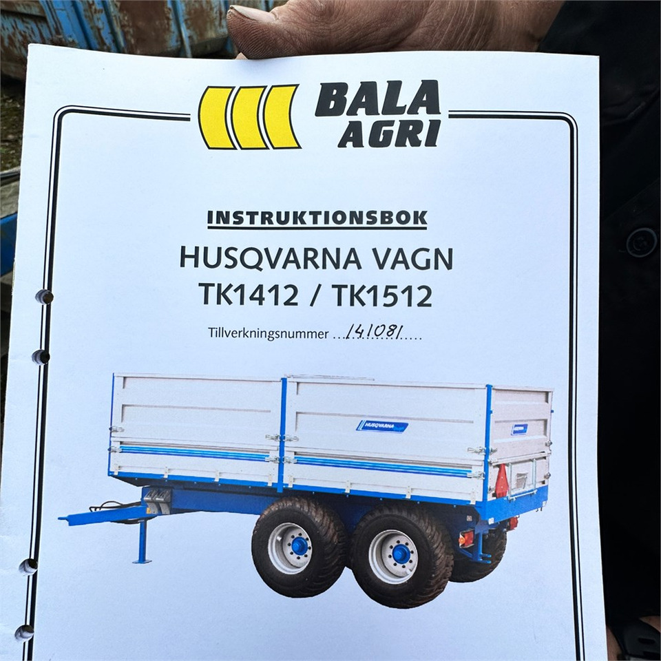 Traktör römorku Bala Agri Husqvana vogn TK1512: fotoğraf 19