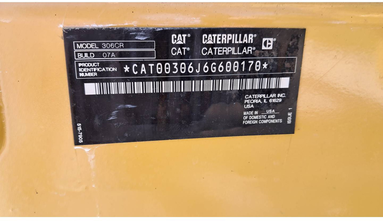 CAT 306 CR - Paletli ekskavatör: fotoğraf 5 CAT 306 CR - Paletli ekskavatör: fotoğraf 5