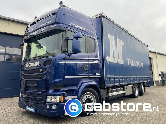 Scania R450 LB6X2MLB Euro 6 - Bouwjaar 2016 - Topline - Doorlaad-volume combi+ Wecon Middenas aanhangwagen - Good condition - Tenteli kamyon: fotoğraf 4 Scania R450 LB6X2MLB Euro 6 - Bouwjaar 2016 - Topline - Doorlaad-volume combi+ Wecon Middenas aanhangwagen - Good condition - Tenteli kamyon: fotoğraf 4