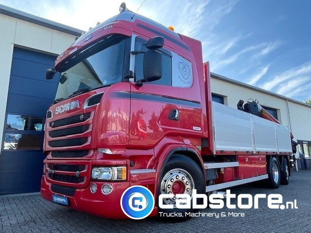 Scania R520 LB6X2*4HNB Euro 6 - Bouwjaar 2013 - Highline - Opticruise - Open box + Palfinger PK 24001-K B Autolaadkraan - Good condition ! - Sal/ Açık kasa kamyon, Vinçli kamyon: fotoğraf 1 Scania R520 LB6X2*4HNB Euro 6 - Bouwjaar 2013 - Highline - Opticruise - Open box + Palfinger PK 24001-K B Autolaadkraan - Good condition ! - Sal/ Açık kasa kamyon, Vinçli kamyon: fotoğraf 1