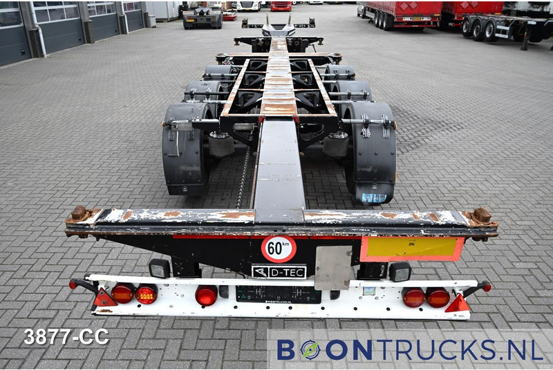 Konteynır taşıyıcı/ Yedek karoser dorse D-Tec FLEXITRAILER LS | 2x20-30-40-45ft HC * 2x LIFT AXLE * BPW / DISC * 2x EXTENDABLE: fotoğraf 7
