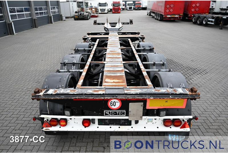Konteynır taşıyıcı/ Yedek karoser dorse D-Tec FLEXITRAILER LS | 2x20-30-40-45ft HC * 2x LIFT AXLE * BPW / DISC * 2x EXTENDABLE: fotoğraf 6