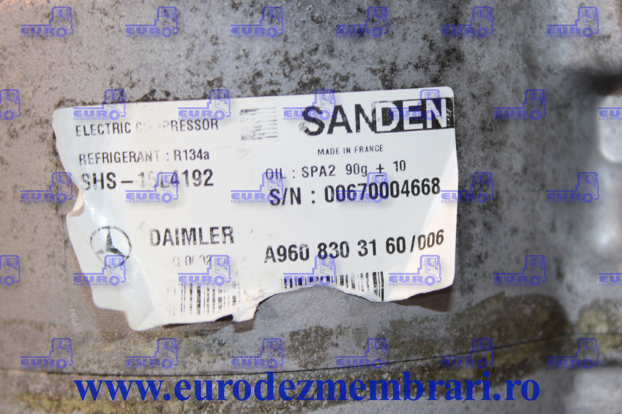 COMPRESOR CLIMA STATIONARE MERCEDES ACTROS MP4 A9608303160 - Klima kompresörü - Kamyon: fotoğraf 2 COMPRESOR CLIMA STATIONARE MERCEDES ACTROS MP4 A9608303160 - Klima kompresörü - Kamyon: fotoğraf 2
