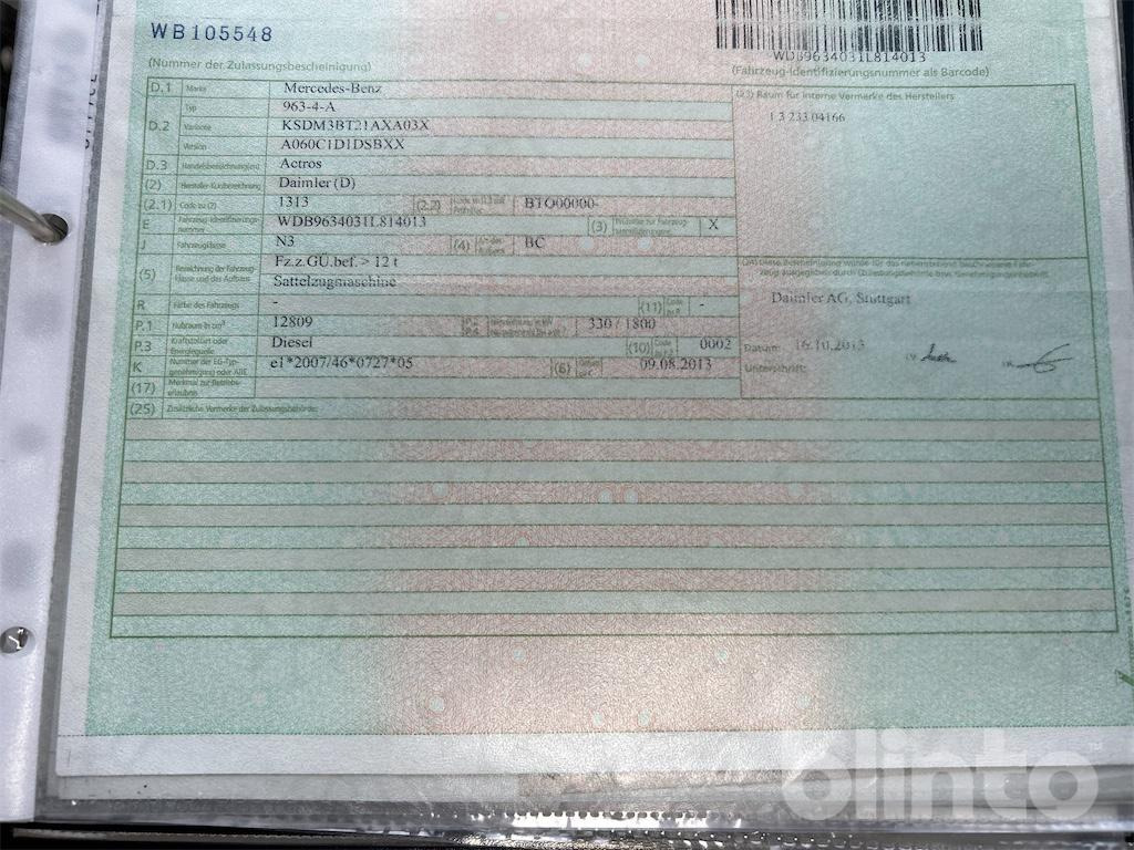 Mercedes-Benz Actros (2013) - Çekici: fotoğraf 5 Mercedes-Benz Actros (2013) - Çekici: fotoğraf 5