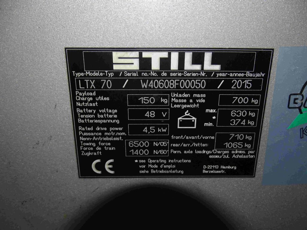 Still LTX70 - Akülü çekici: fotoğraf 5 Still LTX70 - Akülü çekici: fotoğraf 5