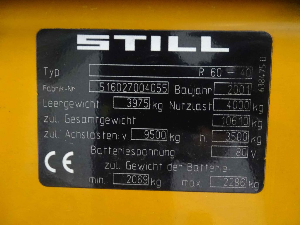 Still R60-40 - Elektrikli forklift: fotoğraf 5 Still R60-40 - Elektrikli forklift: fotoğraf 5