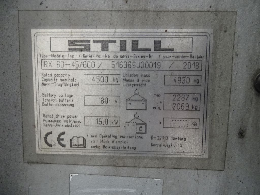 Elektrikli forklift Still RX60-45/600: fotoğraf 7