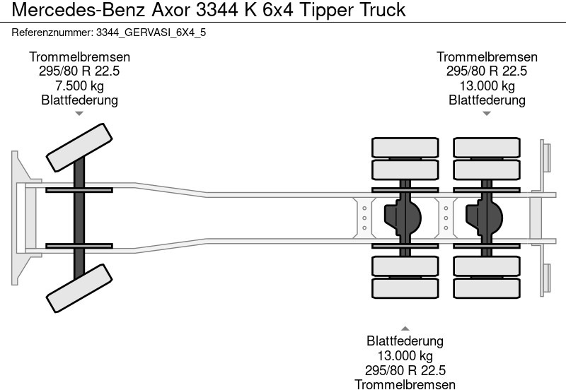 Yeni Damperli kamyon Mercedes-Benz Axor 3344 K 6x4 Tipper Truck: fotoğraf 16