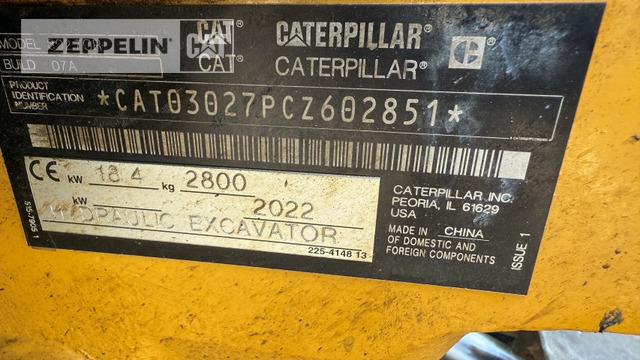 Cat 302.7CR-07 - Mini ekskavatör: fotoğraf 5 Cat 302.7CR-07 - Mini ekskavatör: fotoğraf 5