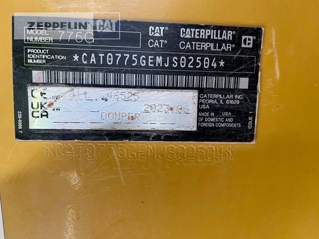 Cat 775G - Rijit kamyonu: fotoğraf 2 Cat 775G - Rijit kamyonu: fotoğraf 2