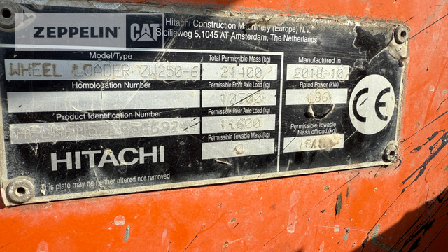 Hitachi ZW250-6 - Tekerlekli yükleyici: fotoğraf 5 Hitachi ZW250-6 - Tekerlekli yükleyici: fotoğraf 5