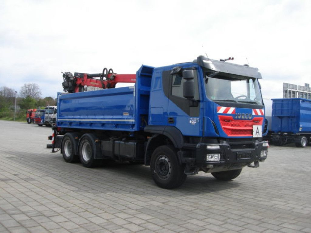 Vinçli kamyon, Damperli kamyon Iveco TRACKER 260T50 6x4 3-Achs Kipper Heckkran Espilo: fotoğraf 10