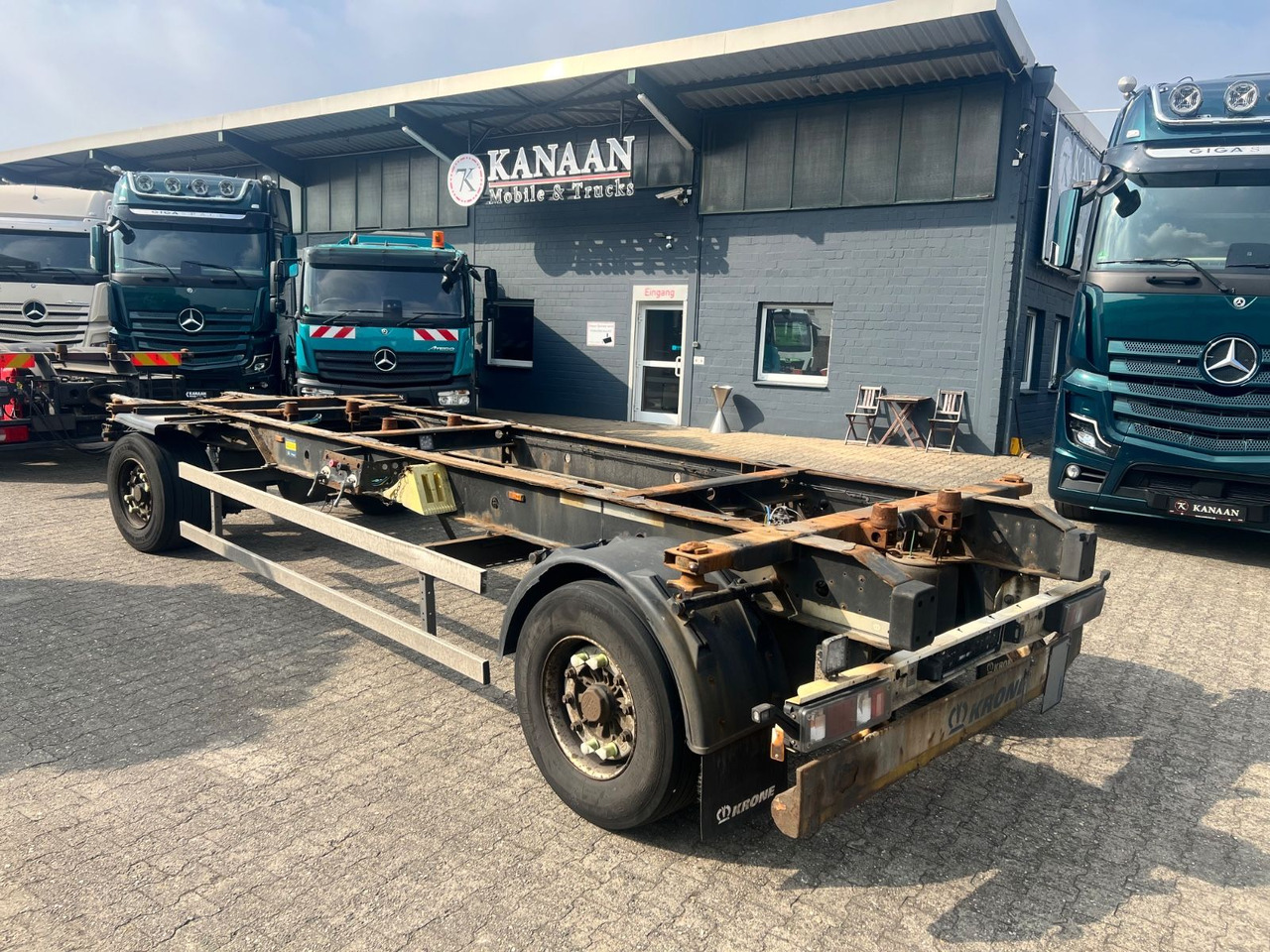 Krone AZ Lafette BDF-DB07L 445/45/19,5 TÜV Jan/26 - Konteynır taşıyıcı/ Yedek karoser römork: fotoğraf 1 Krone AZ Lafette BDF-DB07L 445/45/19,5 TÜV Jan/26 - Konteynır taşıyıcı/ Yedek karoser römork: fotoğraf 1