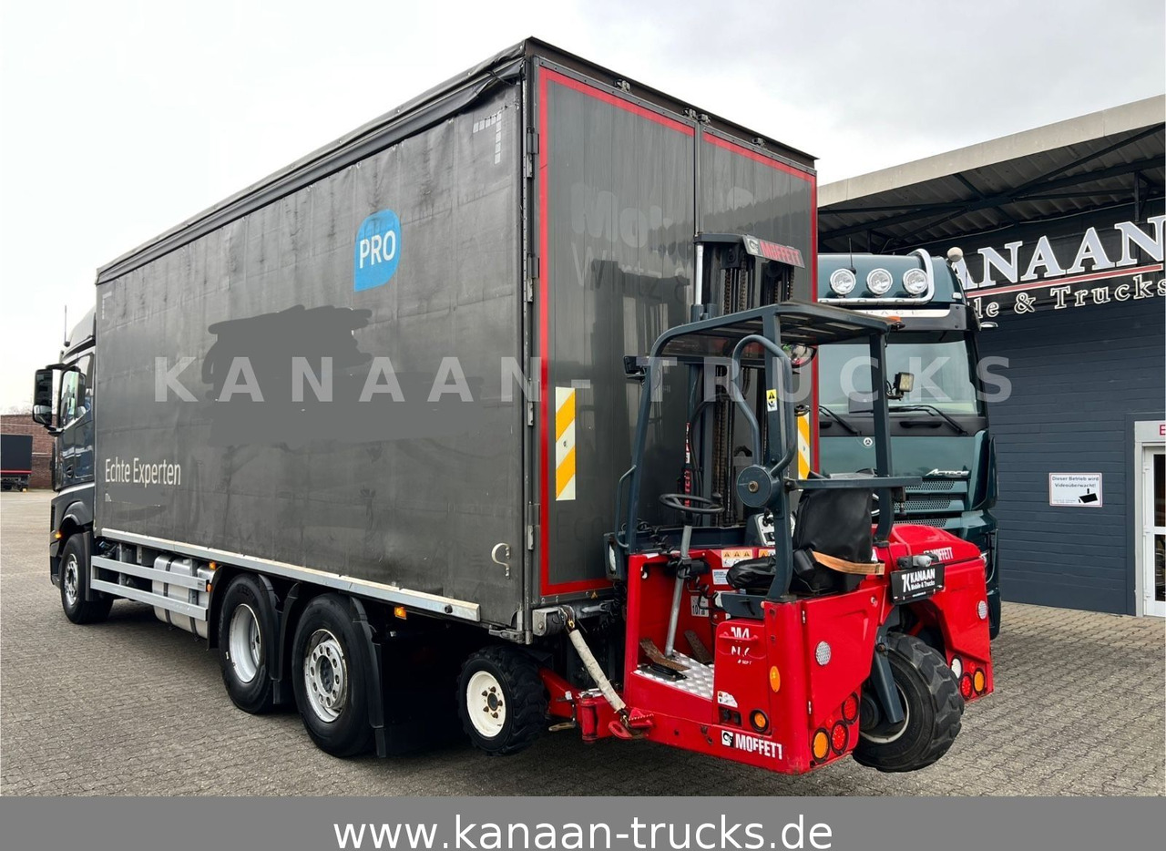 Mercedes-Benz 2548 Actros 6x2 Pritsche Moffet Mitnahme stapler - Tenteli kamyon: fotoğraf 1 Mercedes-Benz 2548 Actros 6x2 Pritsche Moffet Mitnahme stapler - Tenteli kamyon: fotoğraf 1